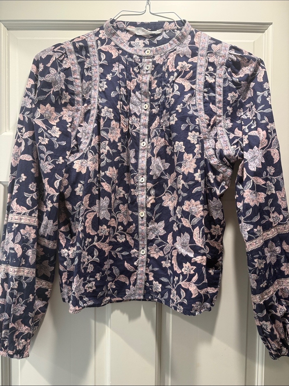 Mango Cotton floral blouse